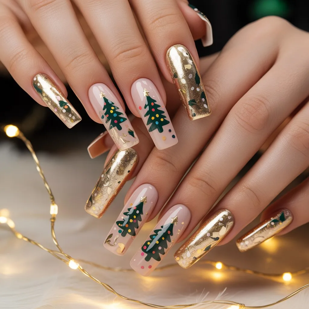 Confetti Tree Pop Nails