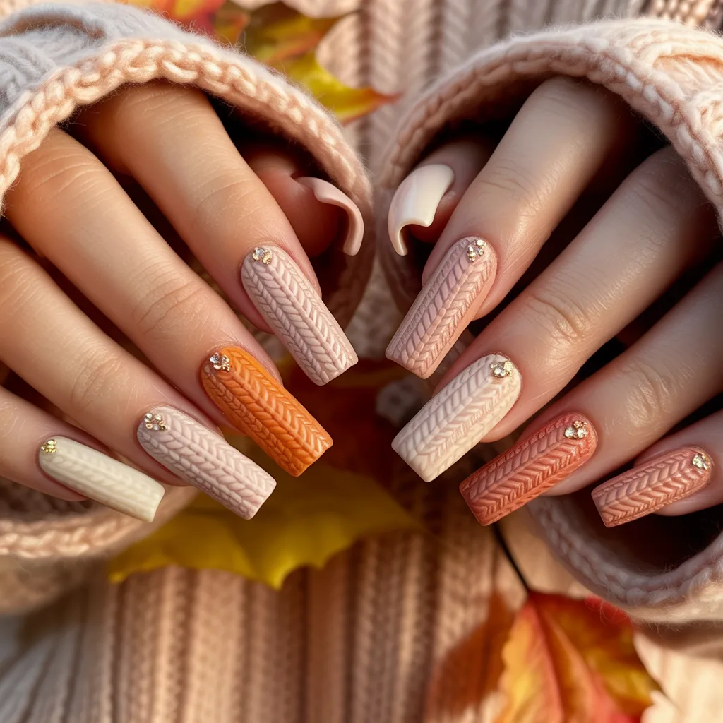 Cozy Sweater Mini Lines Nail