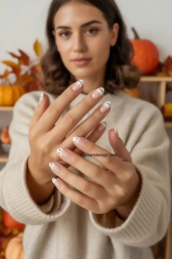 Cute Ghost Accent Nails