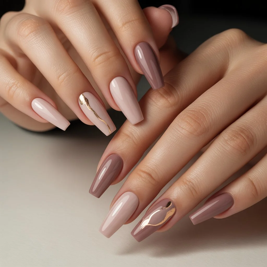Dusty Rose Nude Nails