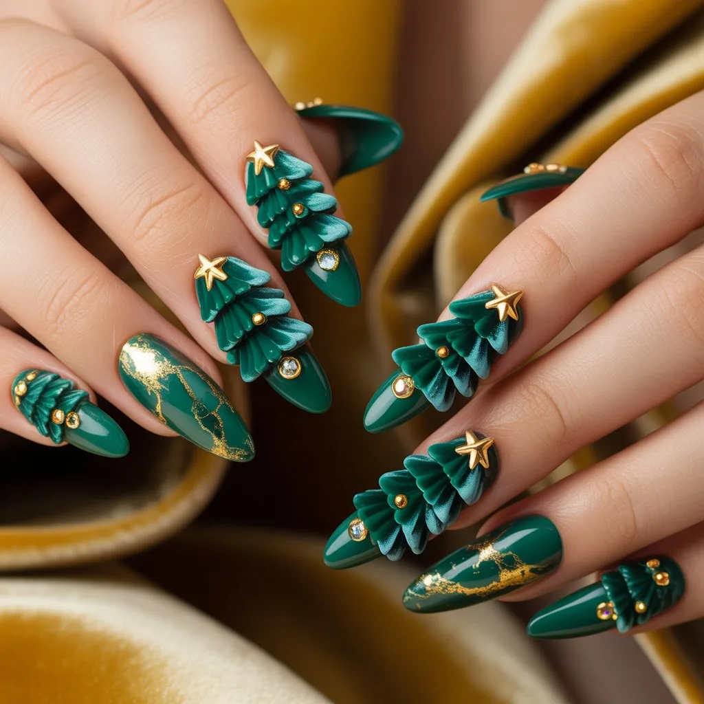 Embossed Velvet Tree Nails