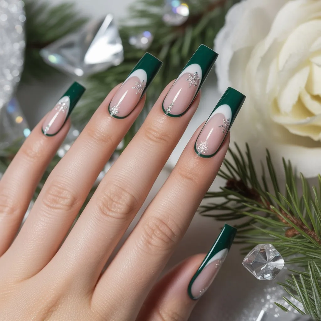 Evergreen Edge French Tips Nail