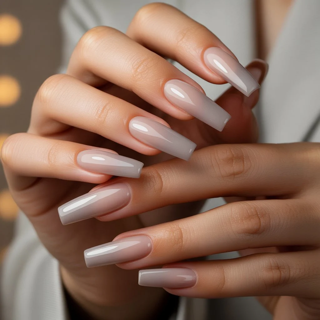 Foggy Nude Matte Finish Nails