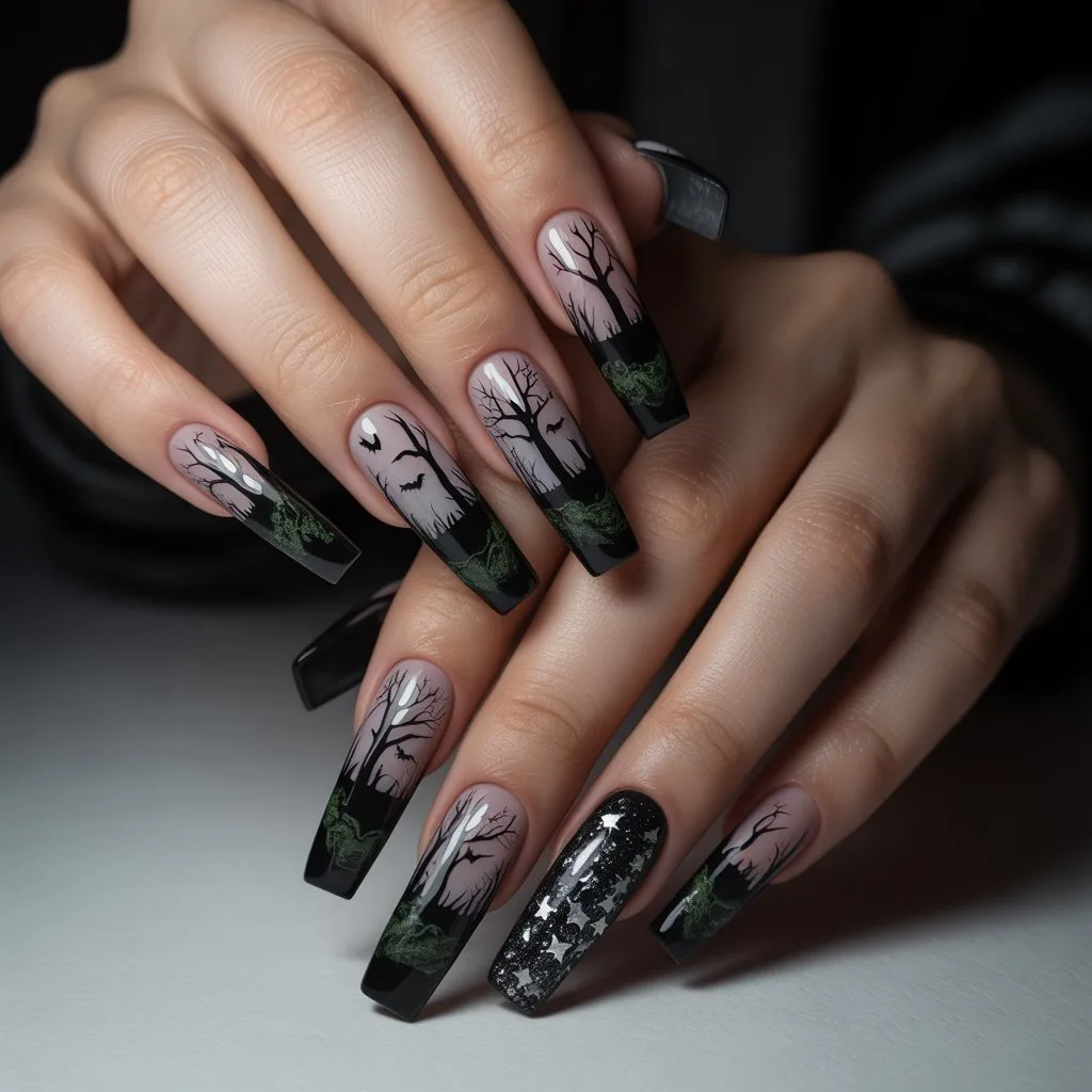 Haunted Forest Nails