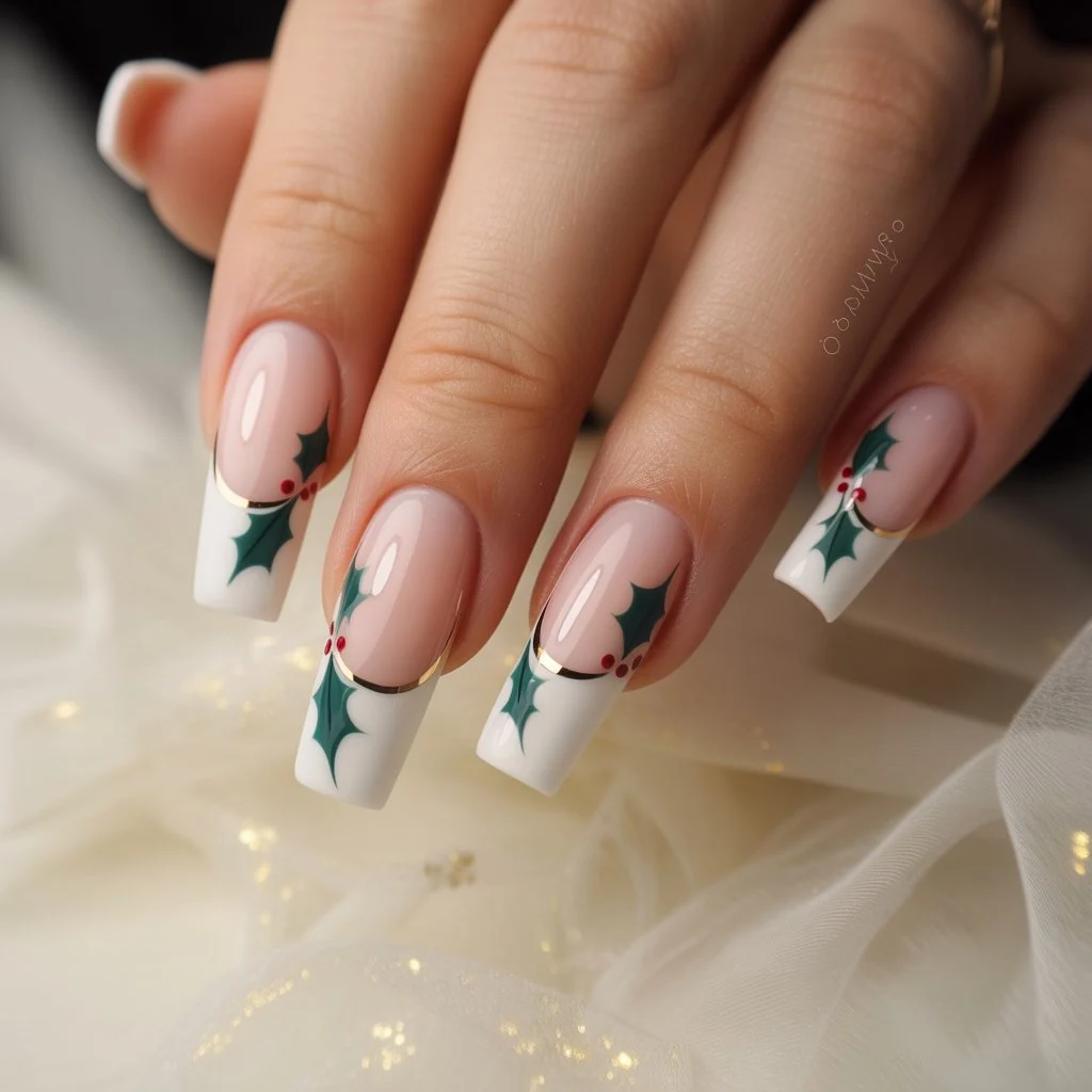 Holly Micro-French Accent Nails