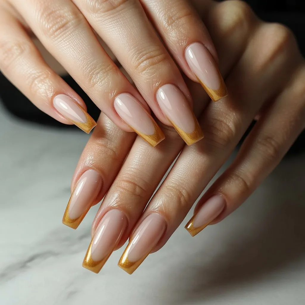 Honey Nude Ombre Nails