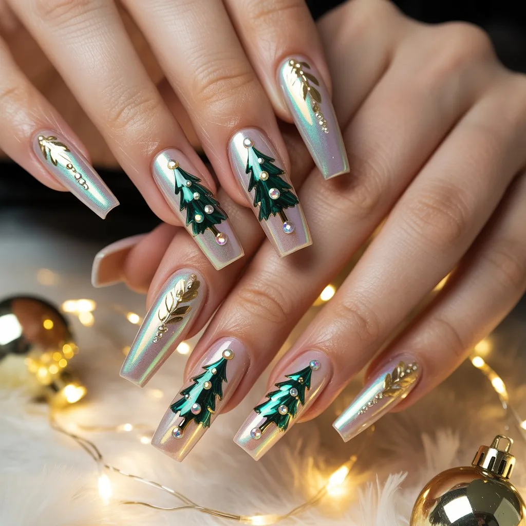 Iridescent Ornament Tree Nails