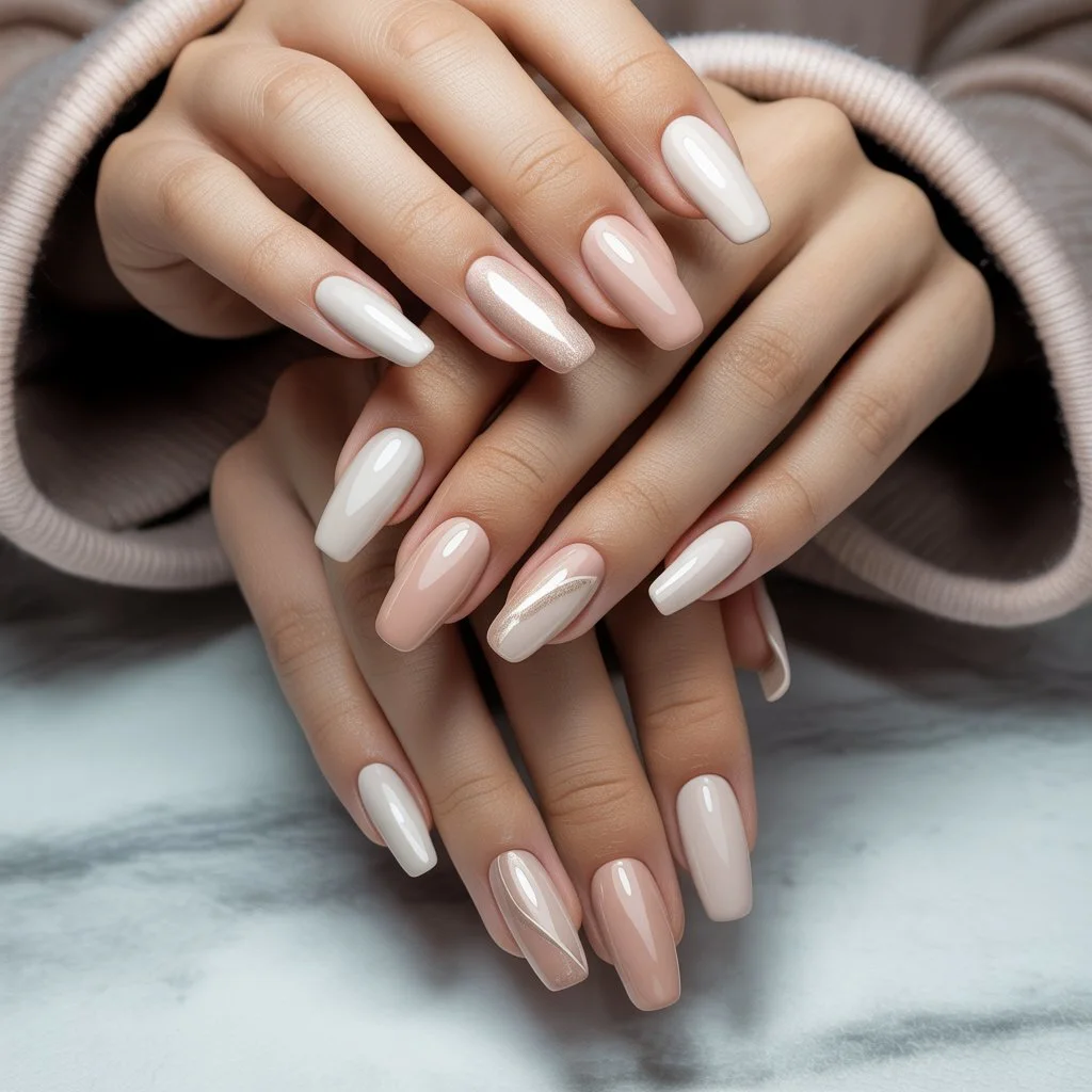 Light Beige Blush Nails