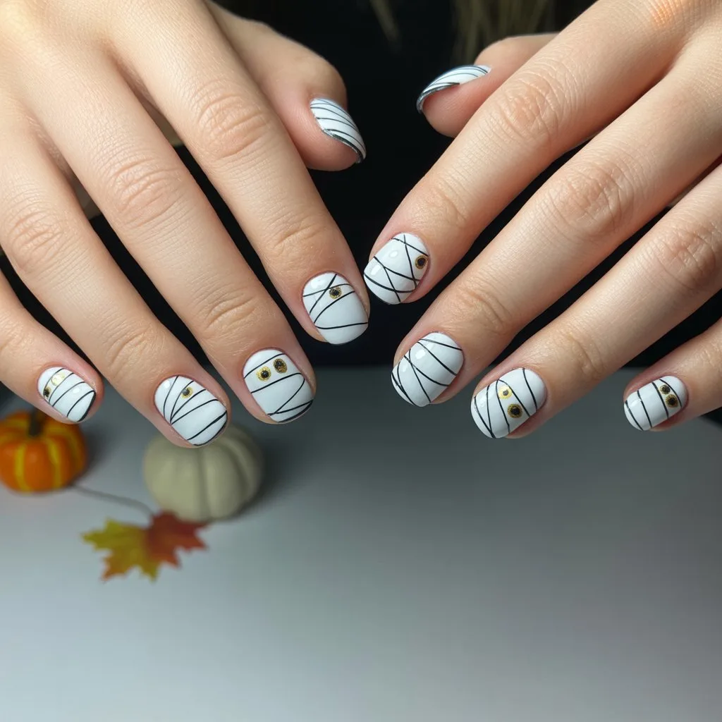 Mini Mummy Wrap Nails