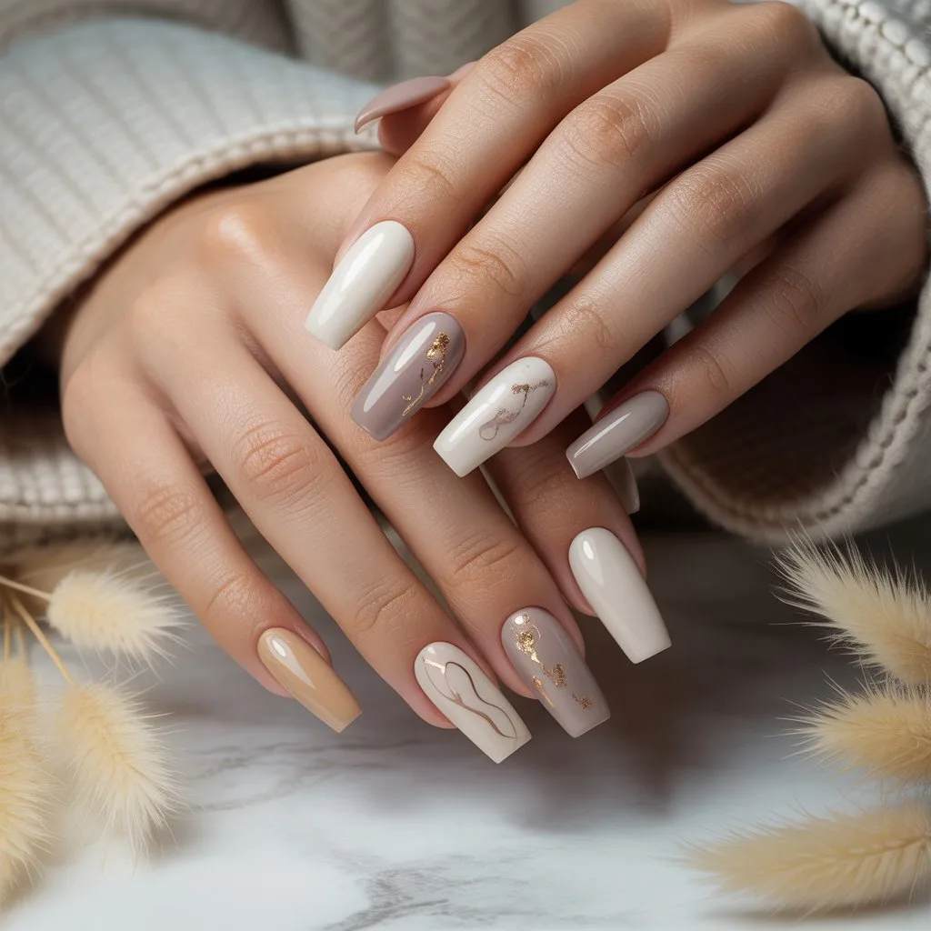 Neutral Oat Milk Nails