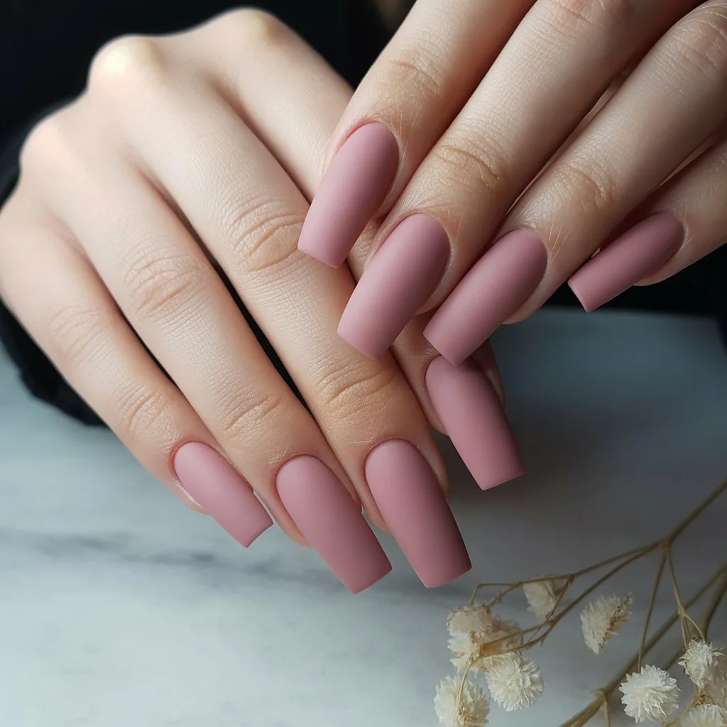 Rose Dust Matte Nails