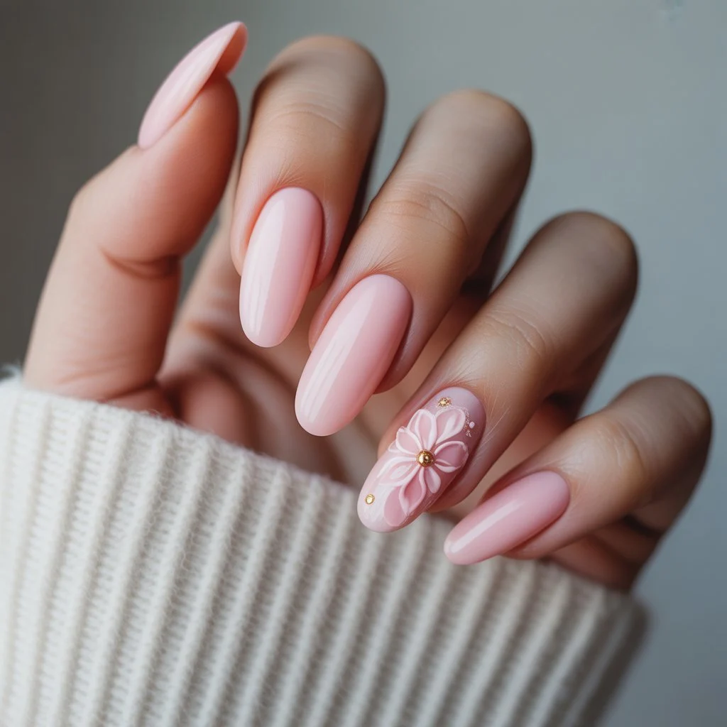 Rose Petal 3D Floral Nails