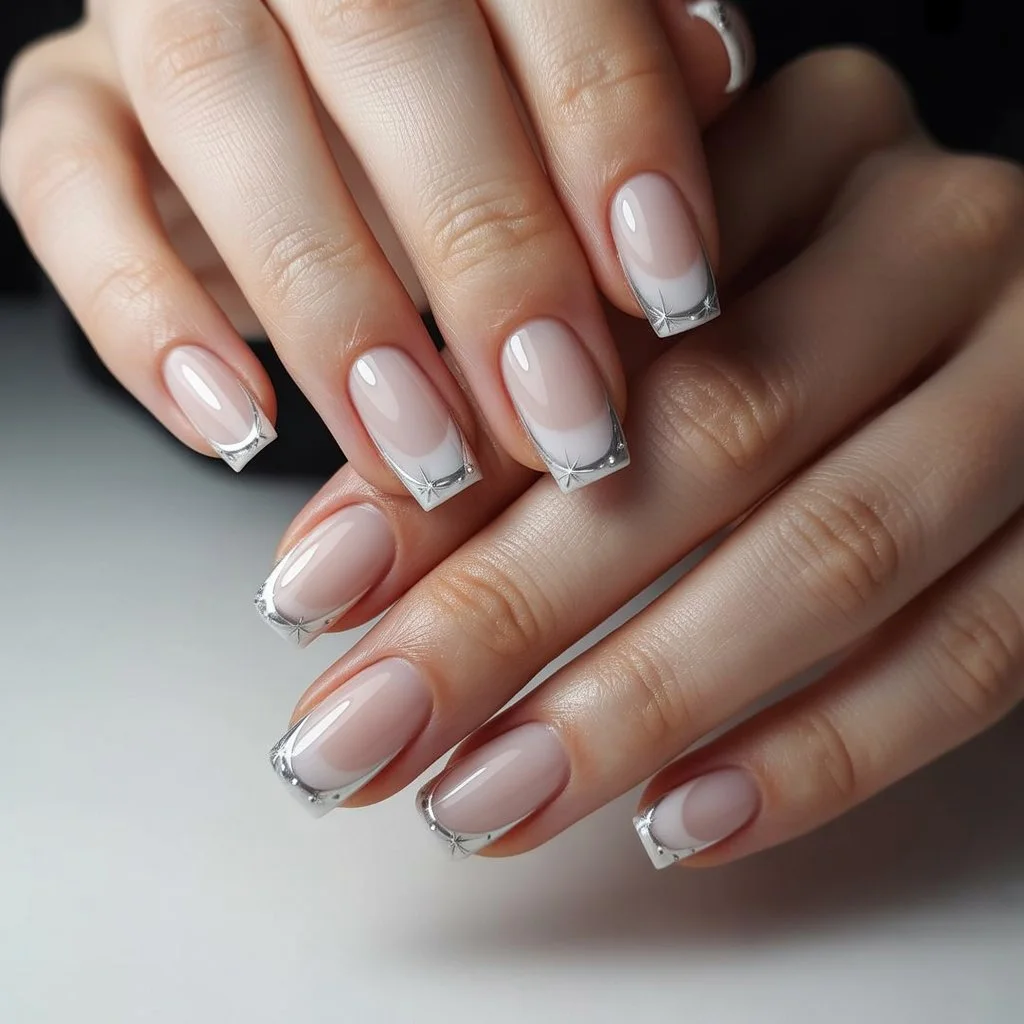 Silver Star Edge Mini-French Nail