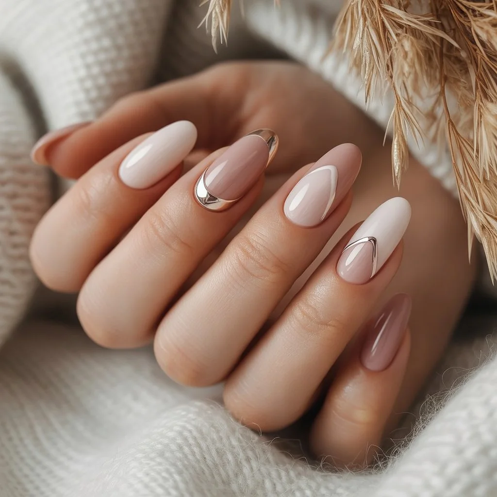 Soft Blush Neutral Nails