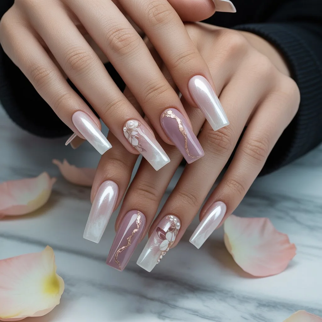 Soft Mauve Mist Nails