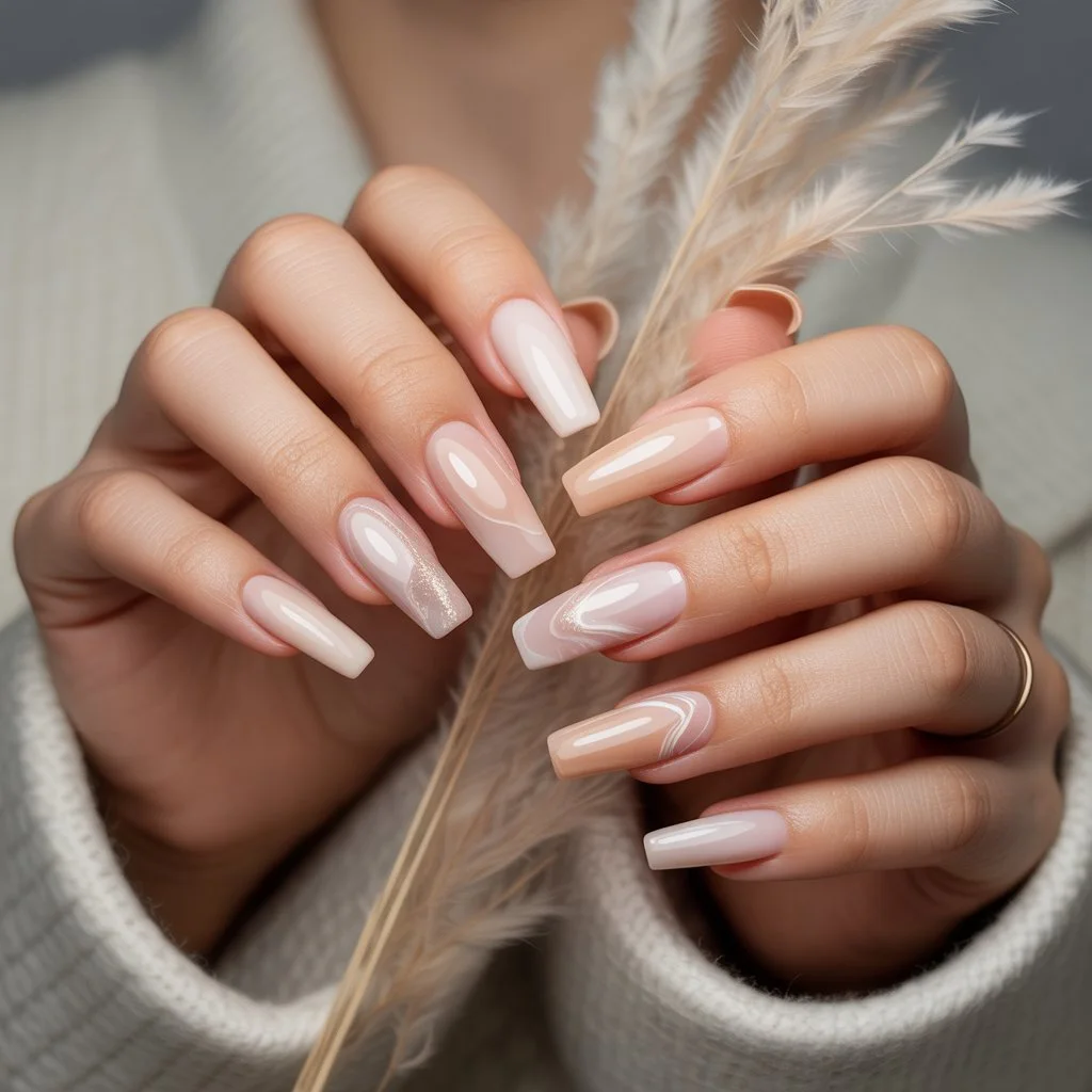 Soft Shell Nude Nails