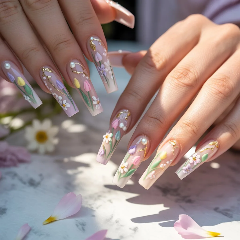 Spring Garden Micro Art Nails