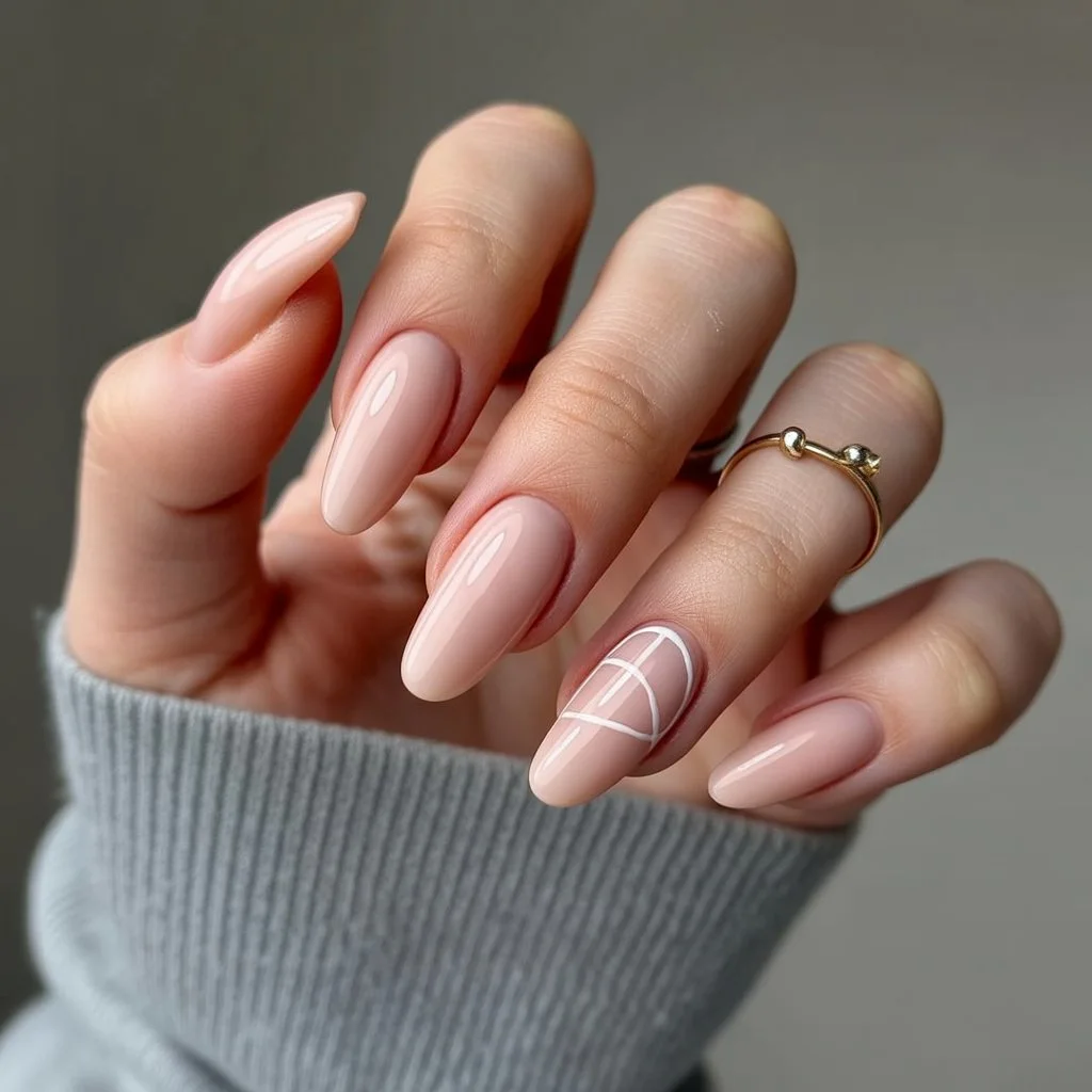 Warm Sand Nude Nails