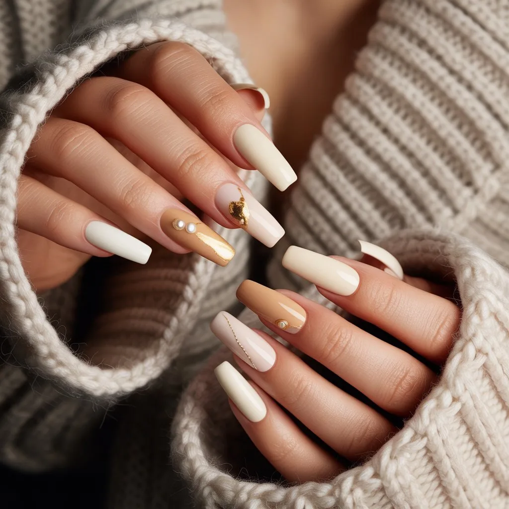 Warm Vanilla Cream Nails