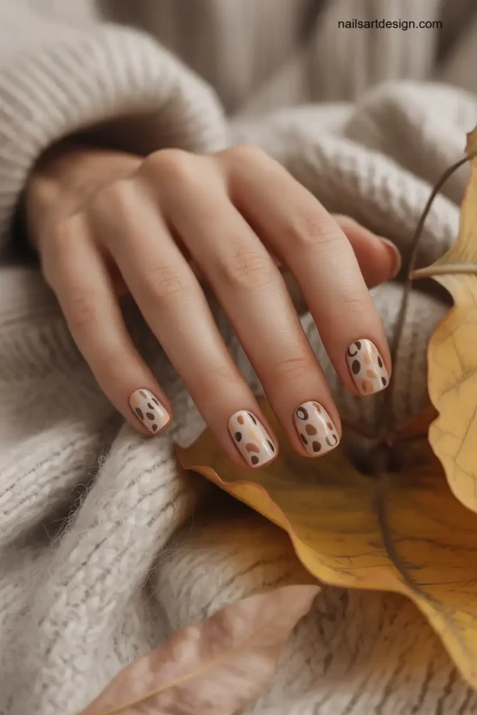 Short Cheetah Fall Nails