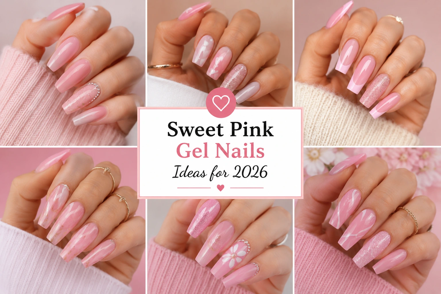 Sweet Pink Gel Nails Ideas