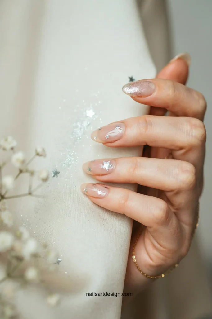 Glitter Star Nails