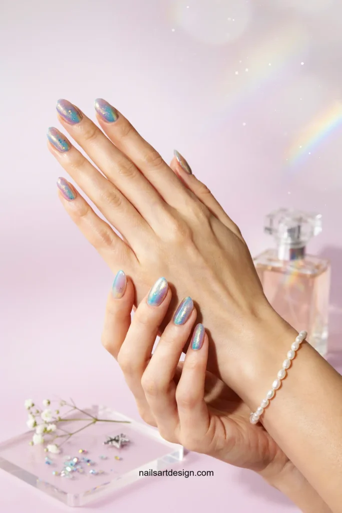 Holographic Party Nails