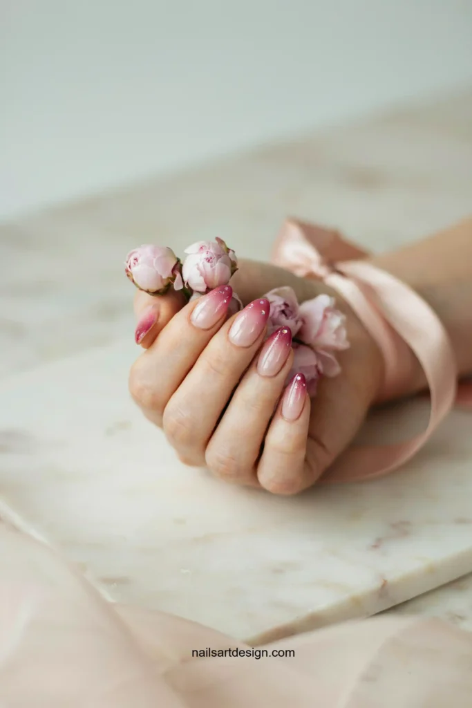 Pink Aura Nails