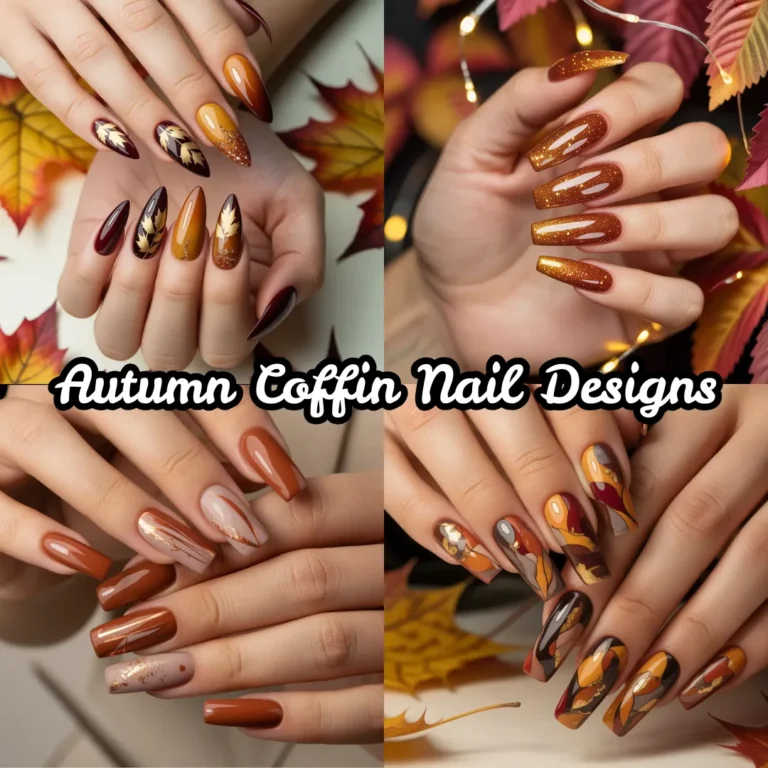 Autumn Coffin Nail Designs