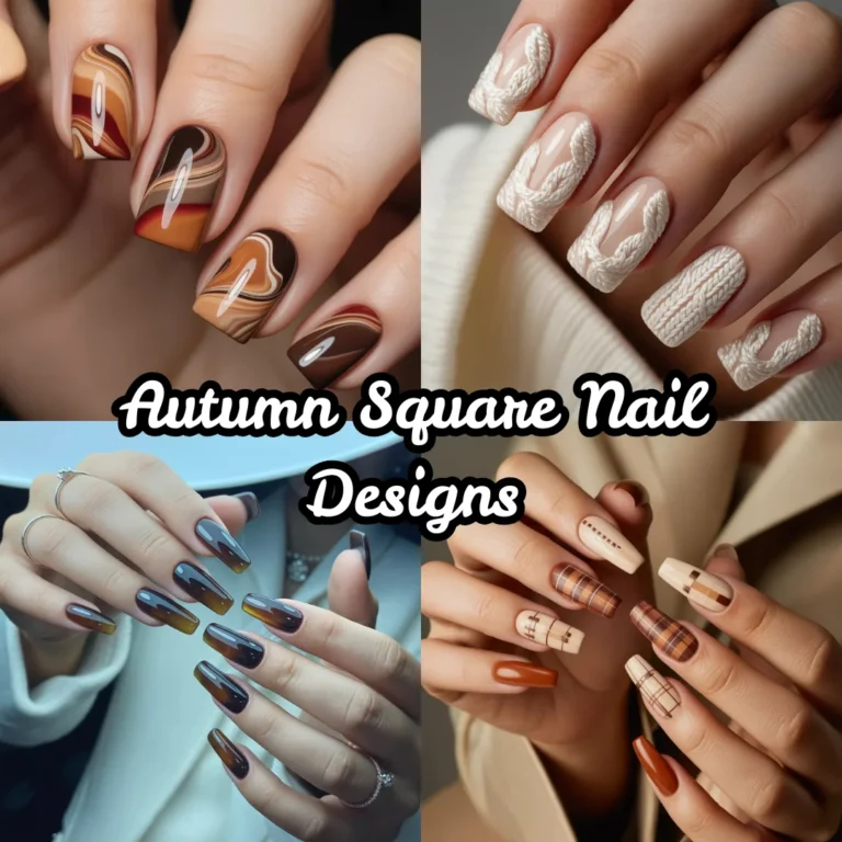 Autumn Square Nail Designs