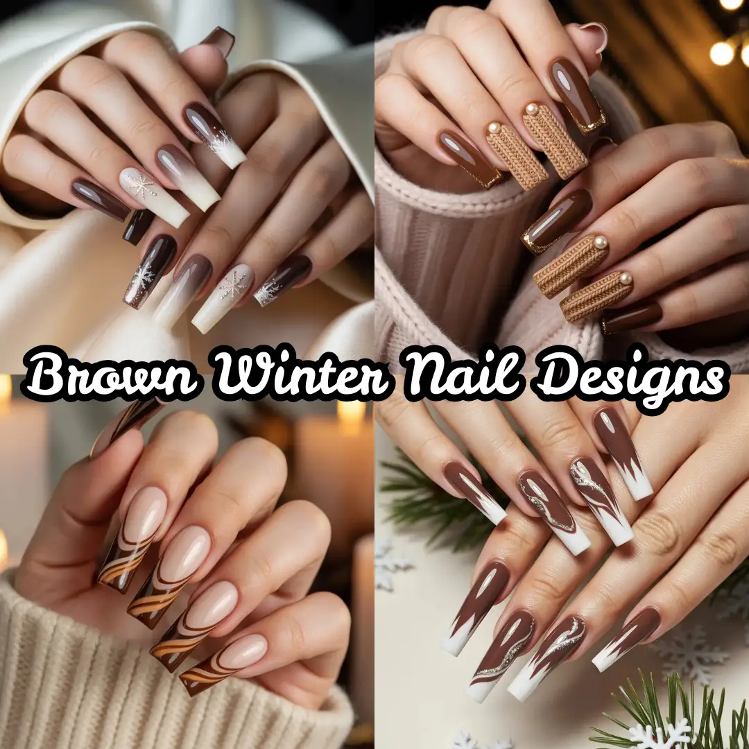 Brown Winter Nail Designs