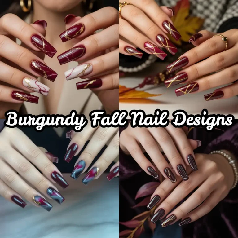 Burgundy Fall Nail Designs