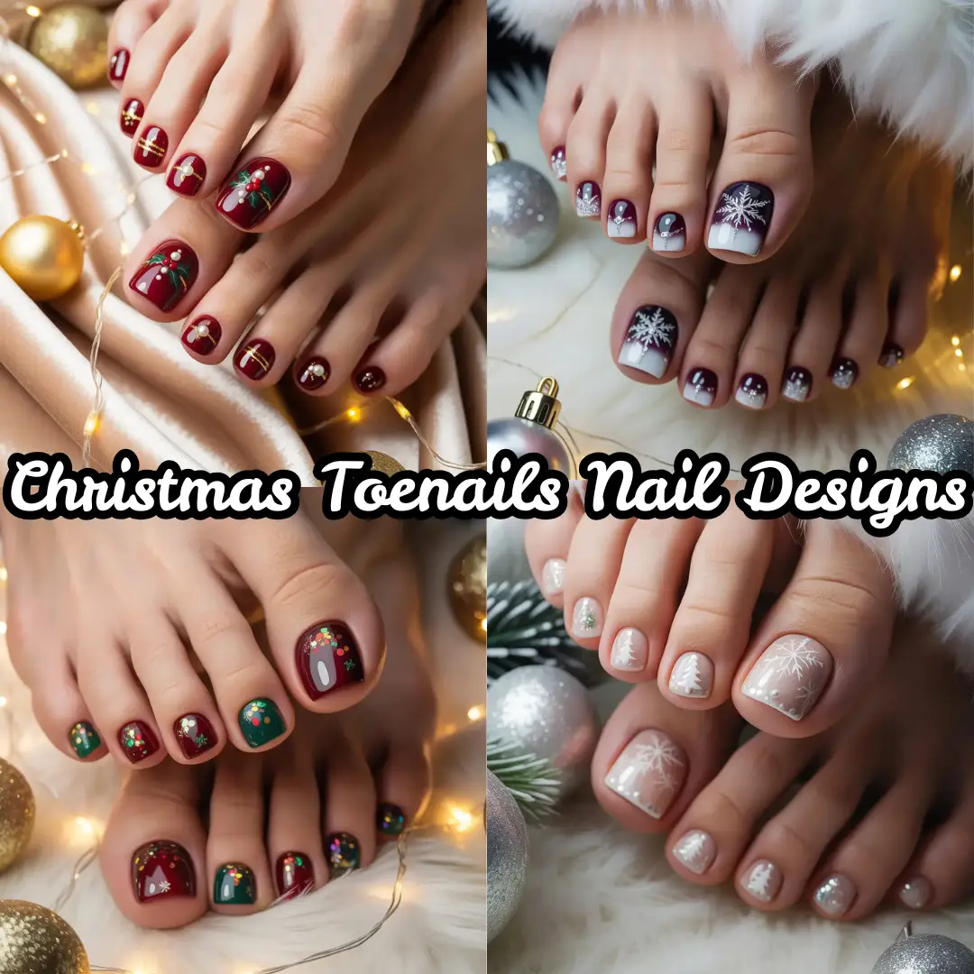 Christmas Toenails Nail Designs