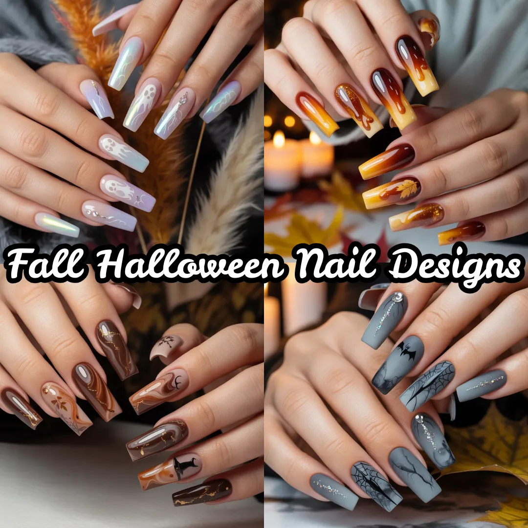 Fall Halloween Nail Designs