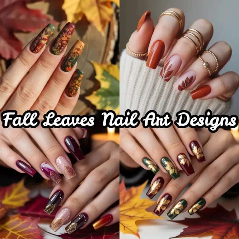 Fall Leaves Nail Art Designs