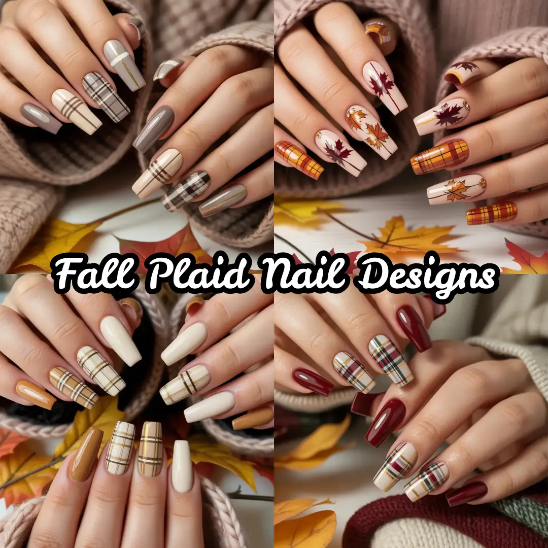 Fall Plaid Nail Designs