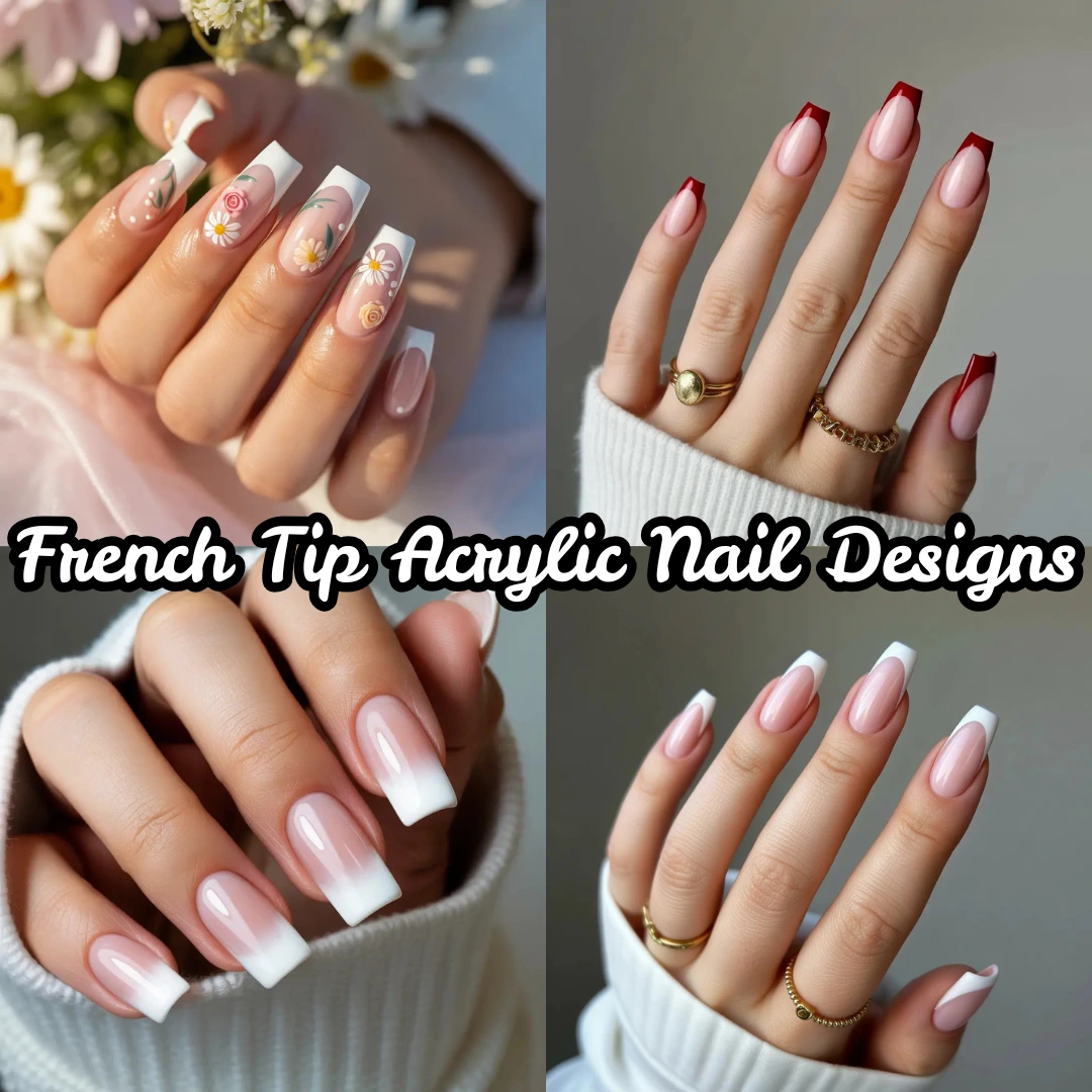 French Tip Acrylic Nail Designs
