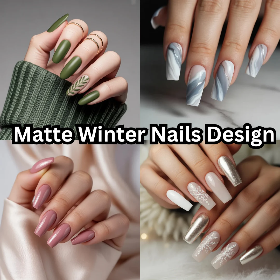 Matte Winter Nails