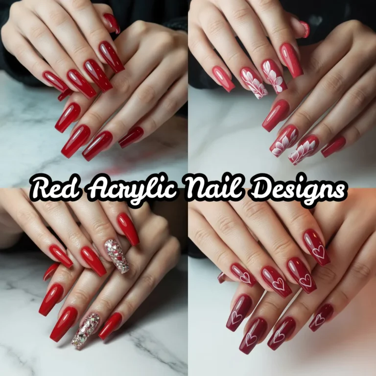 Red Acrylic Nail Designs