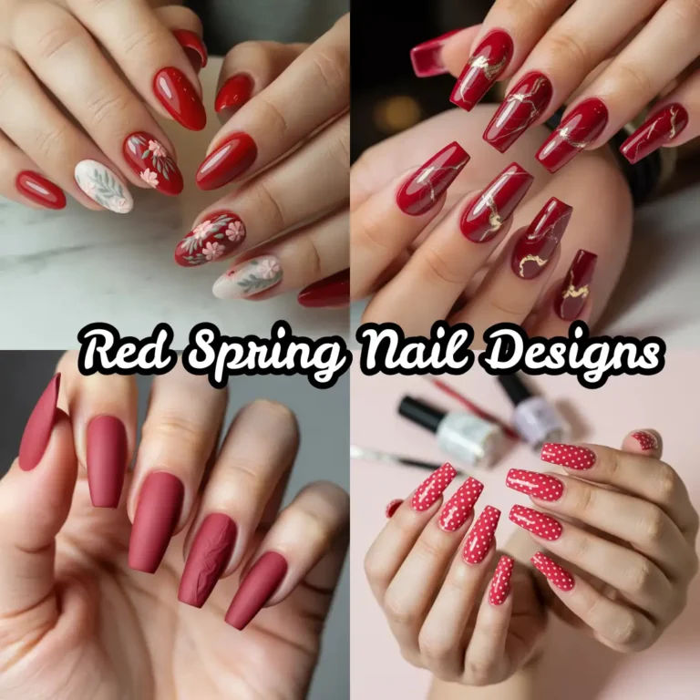 Red Spring Nails