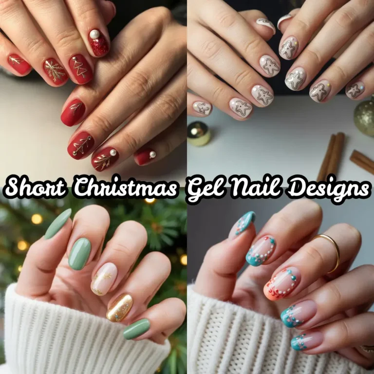 Short Christmas Gel Nail Designs