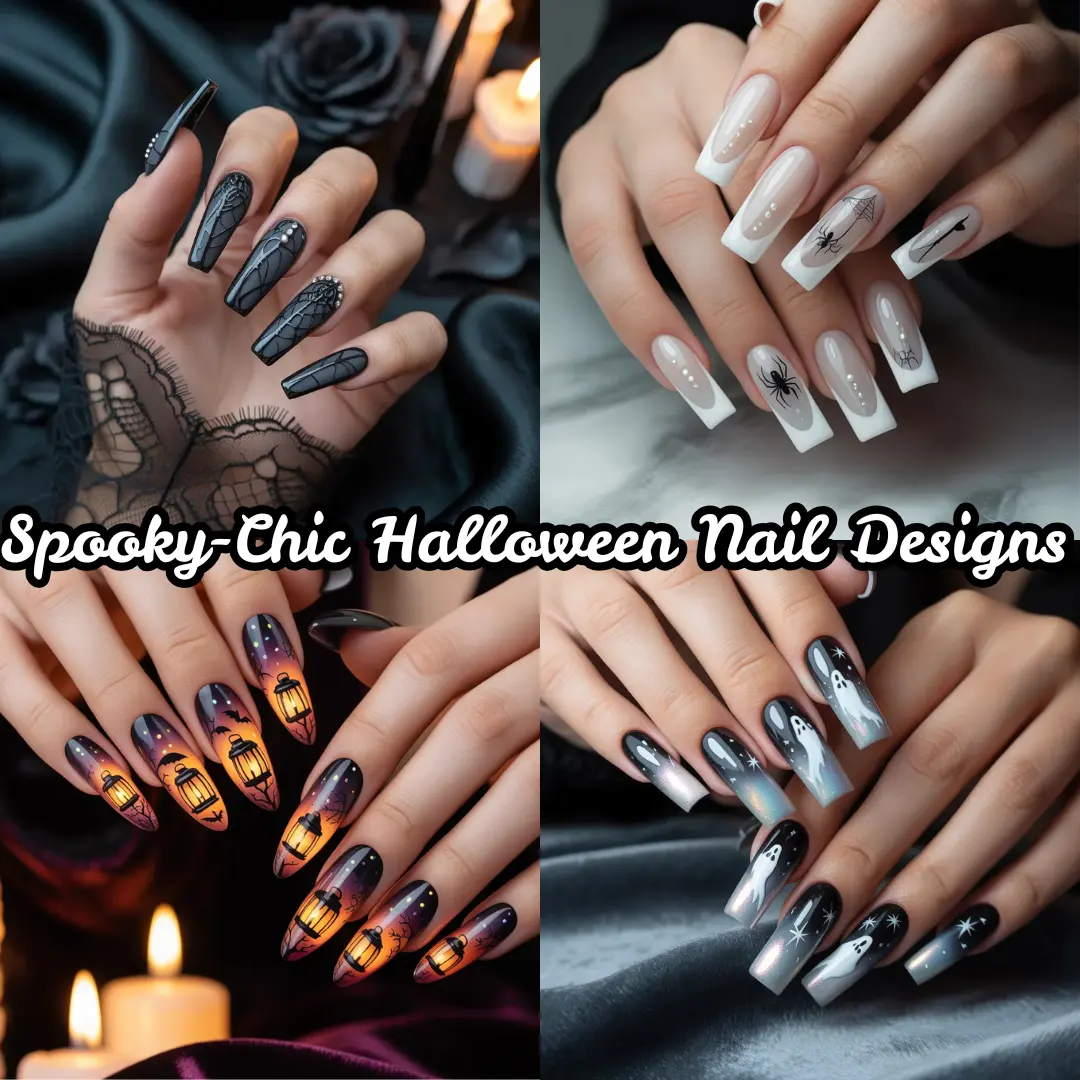 Spooky-Chic Halloween Nail Designs