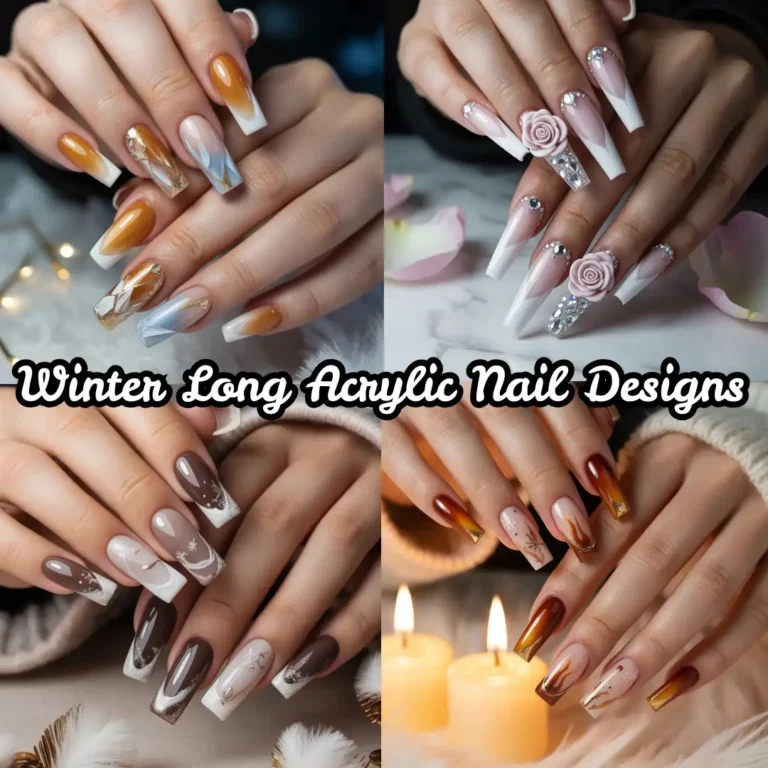 Winter Long Acrylic Nail