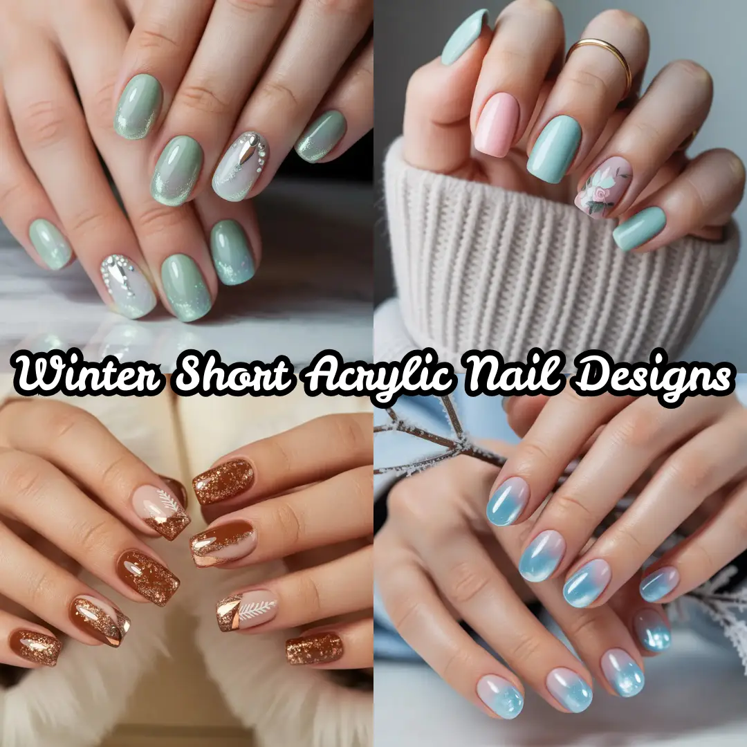 Winter Short Acrylic Nail Designs