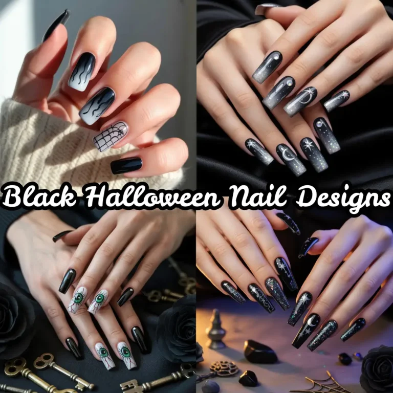 Black Halloween Nail Designs