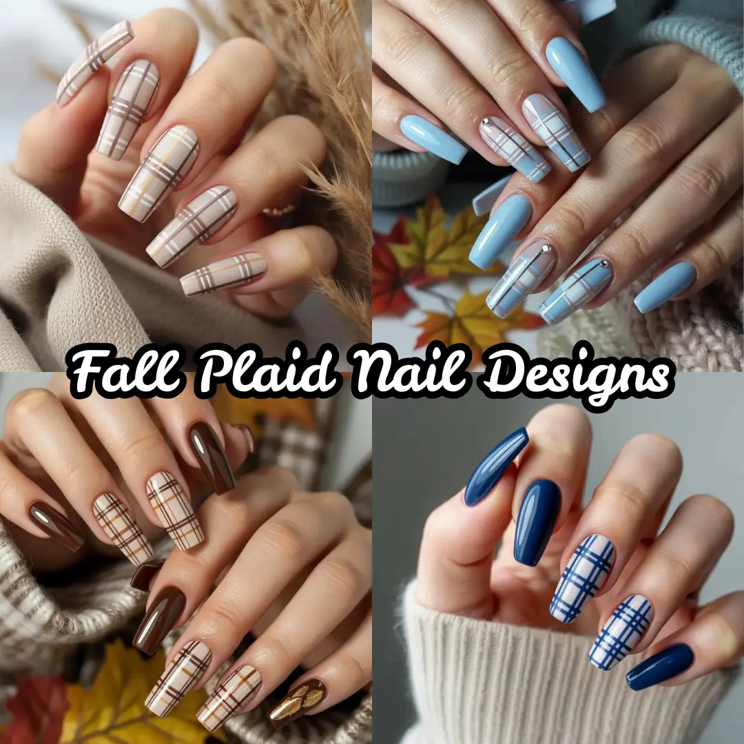 Fall Plaid Nail Designs