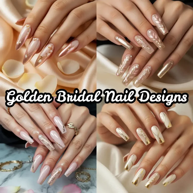 Golden Bridal Nail