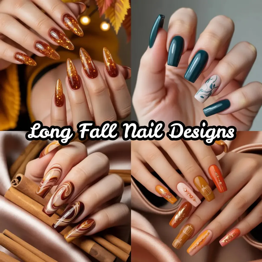 Long Fall Nail Designs