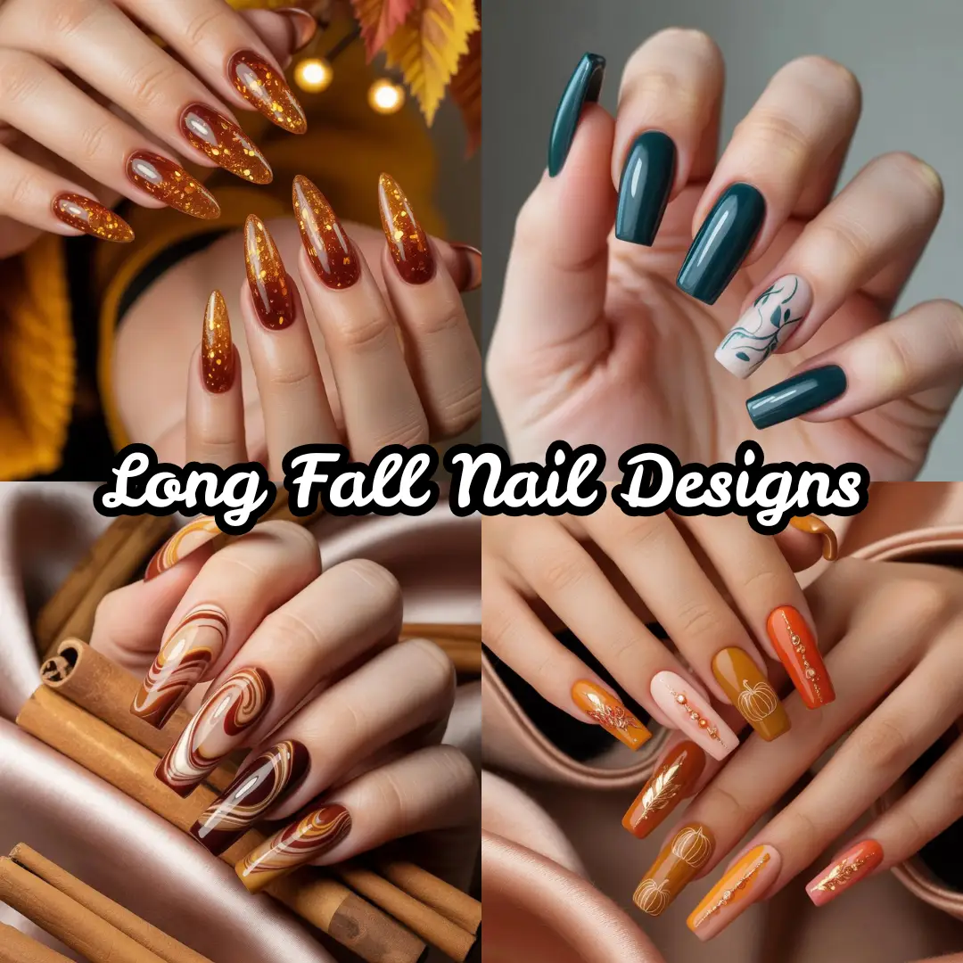 Long Fall Nail Designs