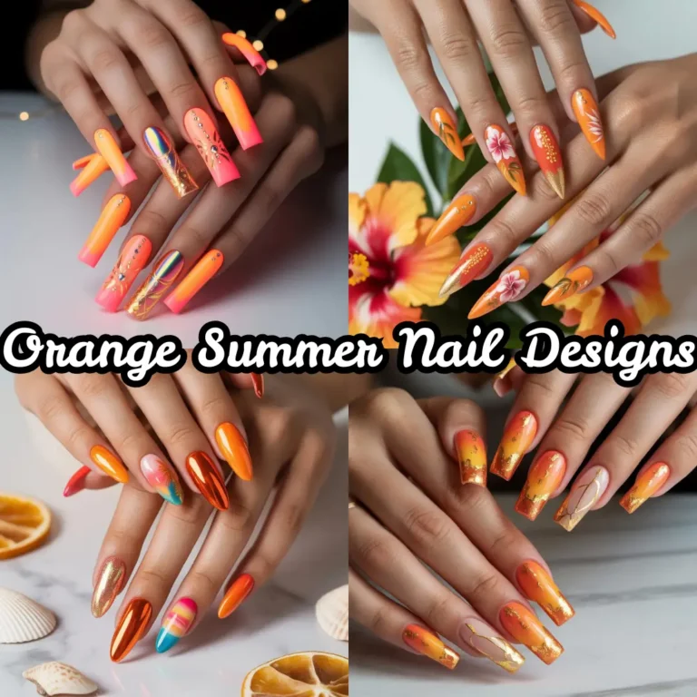 Orange Summer Nail
